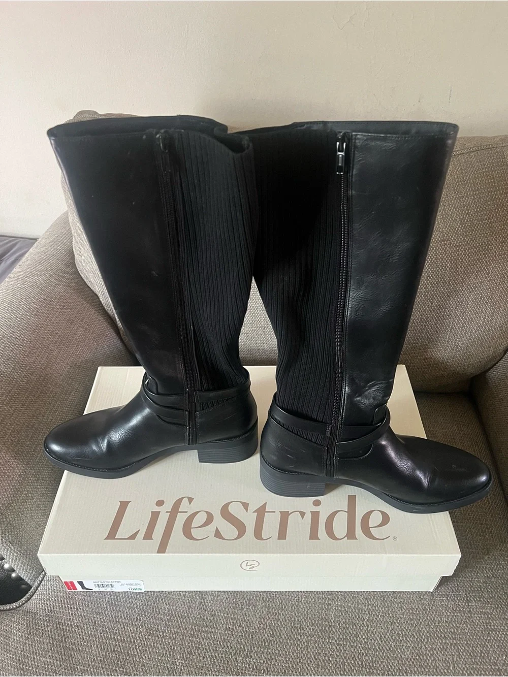 LifeStride Black Over-the-Knee Stretch Boots